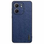 For OPPO A5X Tree Bark Leather Shockproof Phone Case(Blue)