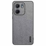 For OPPO A5X Tree Bark Leather Shockproof Phone Case(Grey)