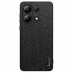 For Xiaomi Redmi Note 13 4G Tree Bark Leather Shockproof Phone Case(Black)