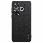 For Xiaomi Redmi Turbo 3 Tree Bark Leather Shockproof Phone Case(Black)