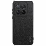 For Xiaomi 14 Tree Bark Leather Shockproof Phone Case(Black)