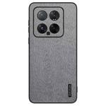 For Xiaomi 14 Tree Bark Leather Shockproof Phone Case(Grey)