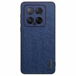 For Xiaomi 14 Tree Bark Leather Shockproof Phone Case(Blue)