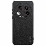 For Xiaomi 14 Ultra Tree Bark Leather Shockproof Phone Case(Black)