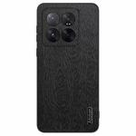 For Xiaomi 14 Pro Tree Bark Leather Shockproof Phone Case(Black)