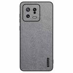 For Xiaomi  13 Tree Bark Leather Shockproof Phone Case(Grey)