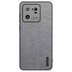 For Xiaomi 13 Pro Tree Bark Leather Shockproof Phone Case(Grey)