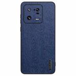 For Xiaomi 13 Pro Tree Bark Leather Shockproof Phone Case(Blue)