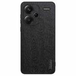 For Xiaomi Redmi Note 13 Pro+ Tree Bark Leather Shockproof Phone Case(Black)