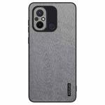 For Xiaomi Redmi 12C Tree Bark Leather Shockproof Phone Case(Grey)