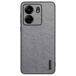 For Xiaomi Redmi 13C Tree Bark Leather Shockproof Phone Case(Grey)