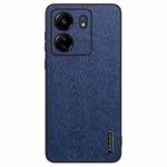 For Xiaomi Redmi 13C Tree Bark Leather Shockproof Phone Case(Blue)