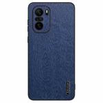 For Xiaomi Redmi K40 Pro Tree Bark Leather Shockproof Phone Case(Blue)