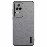 For Xiaomi Redmi K50 Tree Bark Leather Shockproof Phone Case(Grey)