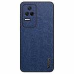 For Xiaomi Redmi K50 Pro Tree Bark Leather Shockproof Phone Case(Blue)