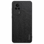 For Xiaomi Redmi K60E Tree Bark Leather Shockproof Phone Case(Black)