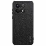 For Xiaomi Redmi K70 Tree Bark Leather Shockproof Phone Case(Black)