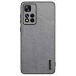 For Xiaomi Redmi Note 11 Pro 5G Tree Bark Leather Shockproof Phone Case(Grey)