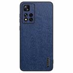 For Xiaomi Redmi Note 11 Pro 5G Tree Bark Leather Shockproof Phone Case(Blue)