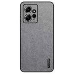 For Xiaomi Redmi Note 12 4G Global Tree Bark Leather Shockproof Phone Case(Grey)