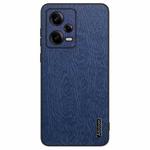 For Xiaomi Redmi Note 12 5G Global Tree Bark Leather Shockproof Phone Case(Blue)