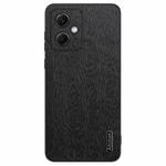 For Xiaomi Redmi 12 5G Tree Bark Leather Shockproof Phone Case(Black)
