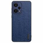 For Xiaomi Redmi Note 12 Turbo Tree Bark Leather Shockproof Phone Case(Blue)