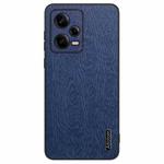 For Xiaomi Redmi Note 12 Pro 5G Tree Bark Leather Shockproof Phone Case(Blue)