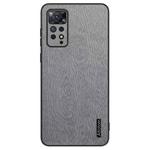 For Xiaomi Redmi Note 11 Pro Global Tree Bark Leather Shockproof Phone Case(Grey)