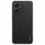 For Xiaomi Redmi Note 12R Tree Bark Leather Shockproof Phone Case(Black)