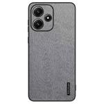 For Xiaomi Redmi Note 12R Tree Bark Leather Shockproof Phone Case(Grey)