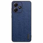 For Xiaomi Redmi Note 12R Tree Bark Leather Shockproof Phone Case(Blue)