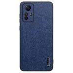 For Xiaomi Redmi Note12S 4G Tree Bark Leather Shockproof Phone Case(Blue)