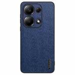 For Xiaomi Redmi Note 13 Pro 4G Tree Bark Leather Shockproof Phone Case(Blue)