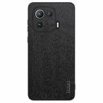 For Xiaomi Mi 11 Pro Tree Bark Leather Shockproof Phone Case(Black)