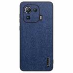 For Xiaomi Mi 11 Pro Tree Bark Leather Shockproof Phone Case(Blue)