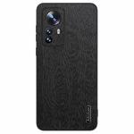 For Xiaomi 12 Pro Tree Bark Leather Shockproof Phone Case(Black)