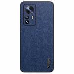 For Xiaomi 12 Pro Tree Bark Leather Shockproof Phone Case(Blue)