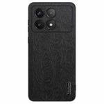 For Xiaomi Redmi K70E Tree Bark Leather Shockproof Phone Case(Black)