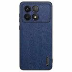 For Xiaomi Redmi K70E Tree Bark Leather Shockproof Phone Case(Blue)