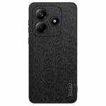 For Xiaomi Redmi Note 14 5G Tree Bark Leather Shockproof Phone Case(Black)