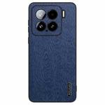 For Xiaomi 15 Tree Bark Leather Shockproof Phone Case(Blue)