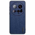 For Xiaomi 15 Ultra Tree Bark Leather Shockproof Phone Case(Blue)