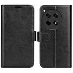 For OnePlus 12R R64 Texture Horizontal Flip Leather Phone Case(Black)
