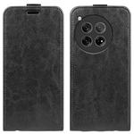 For OnePlus 12 R64 Texture Single Vertical Flip Leather Phone Case(Black)