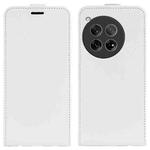 For OnePlus 12 R64 Texture Single Vertical Flip Leather Phone Case(White)