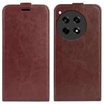 For OnePlus 12R R64 Texture Single Vertical Flip Leather Phone Case(Brown)