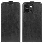 For OnePlus 13T R64 Texture Single Vertical Flip Leather Phone Case(Black)