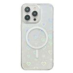 For iPhone 13 Pro Laser Love MagSafe TPU Phone Case(Transparent)