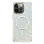 For iPhone 12 Pro Max Laser Love MagSafe TPU Phone Case(Transparent)